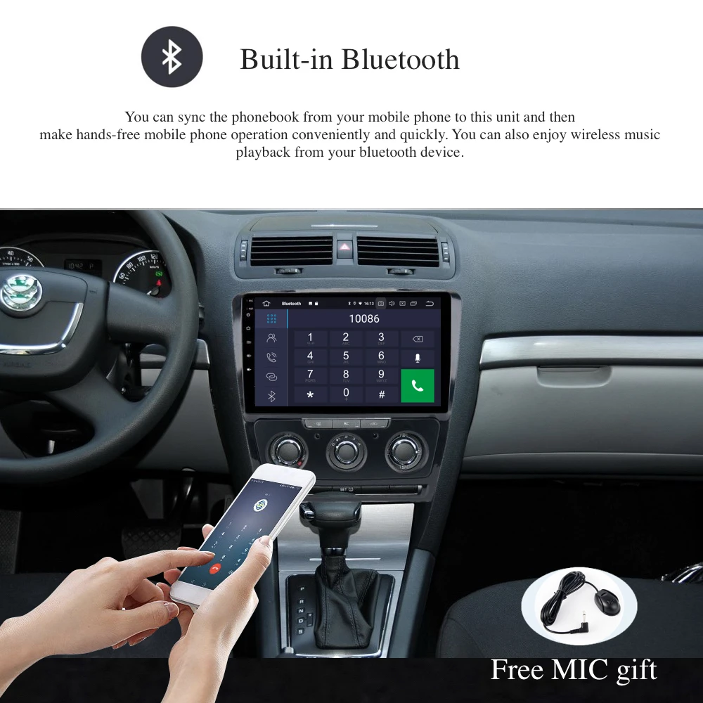 Android 10 автомобильное радио 2 Din GPS Navi для Skoda Octavia A5 2008 2009 2010 2012 2013 PX6 DSP IPS HDMI 4 Гб + 64 RDS