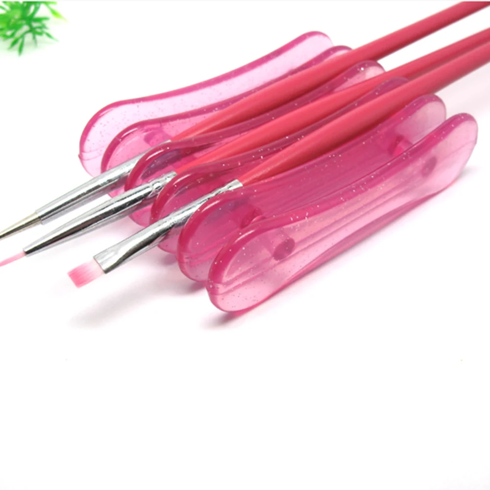 Нейл арта украшения 5 Сетки Ручку Инструменты для ногтевого салона щетка стойка