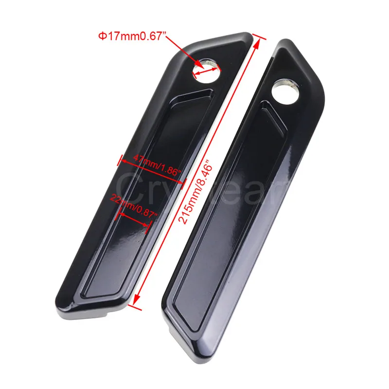 Motorcycle Saddlebag Saddle Bag Latch Covers For Harley Touring Road King Street Electra Glide 2014 2015 2016 2017 2018 | Автомобили и