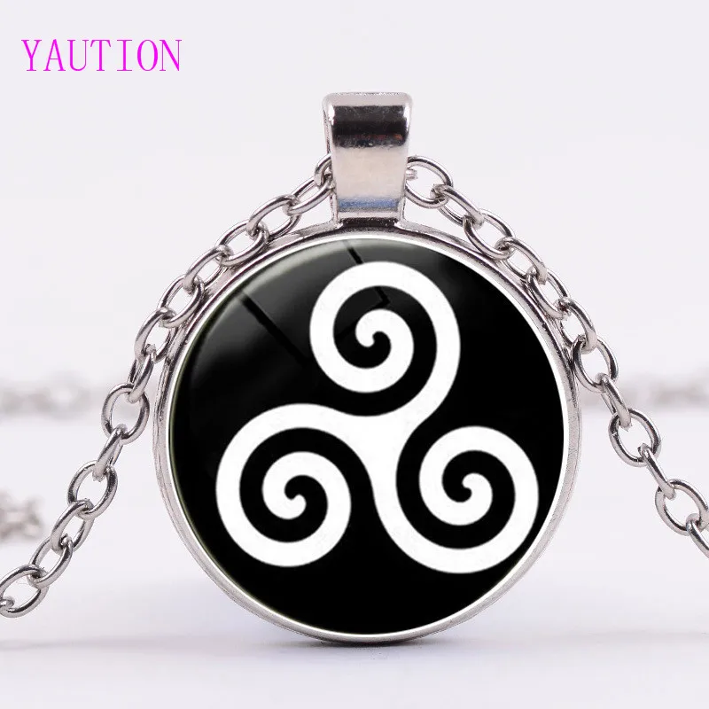 3 шт./цвет ожерелье Волк Triskele Triskelion Allison серебряное стеклянный кабошон чокер