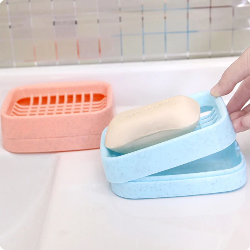 Мыло Контейнер для хранения с держателем пластиковый ящик ванной комнаты