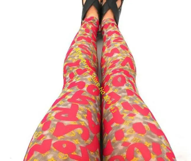 Free Shipping Plus Size Gothic Punk Colorful Graffiti Print Leggings Jeggings #qq004 Womens/Ladies Pants|leggings spring|leggings with ankle