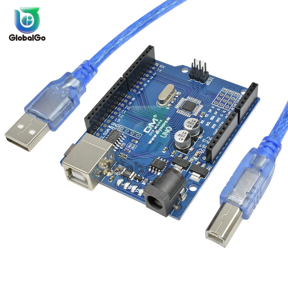 UNO R3 макетная плата ATmega328P CH340 CH340G для Arduino с usb кабелем типа B|Детали и аксессуары