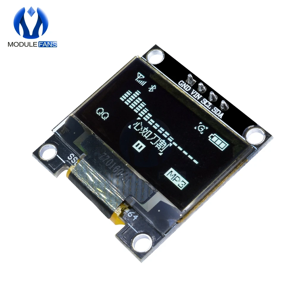 0,96 дюймов I2C IIC Серийный 128X64 128*64-белый топ с o-образным светодиодный Светодиодный Дисплей модуль совместим для Arduino STM32 контроллер драйвер платы 3V 5v