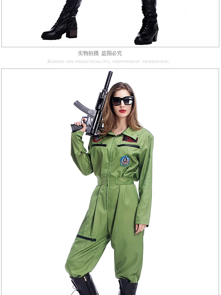 S-XL Хэллоуин женский пилоты костюм для Для женщин спецназ полиции АРМИЯ SWAT форма Косплэй карнавал Пурим маскарад платье