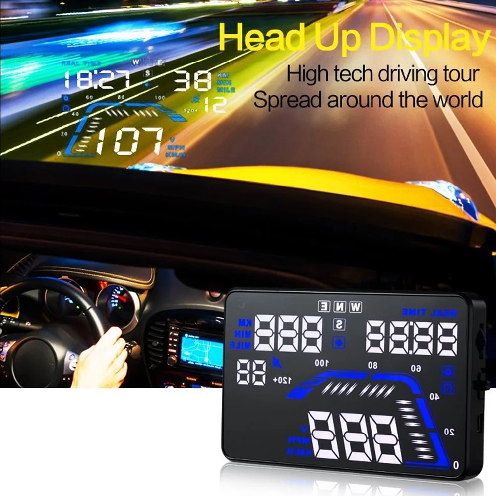 Авто Q7 Hud gps головка мобильного выставочного стенда 5 дюймов Экран цифровые