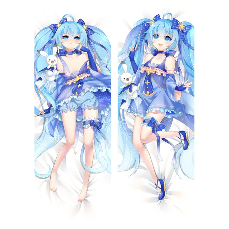 Peach skin Аниме Hatsune Подушка «Мику Хацунэ» чехлы с названием песни «Hatsune Подушка «Мику Хацунэ» чехол пикантные 3D двухсторонняя постельные принадлежности обниматься тела Чехол настроить HK02A - Цвет: Peach skin