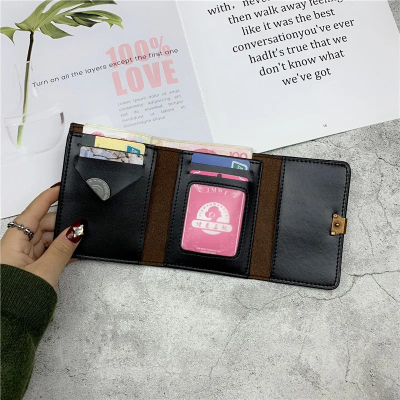 Элитный бренд из искусственной кожи короткие бумажник Для женщин маленький