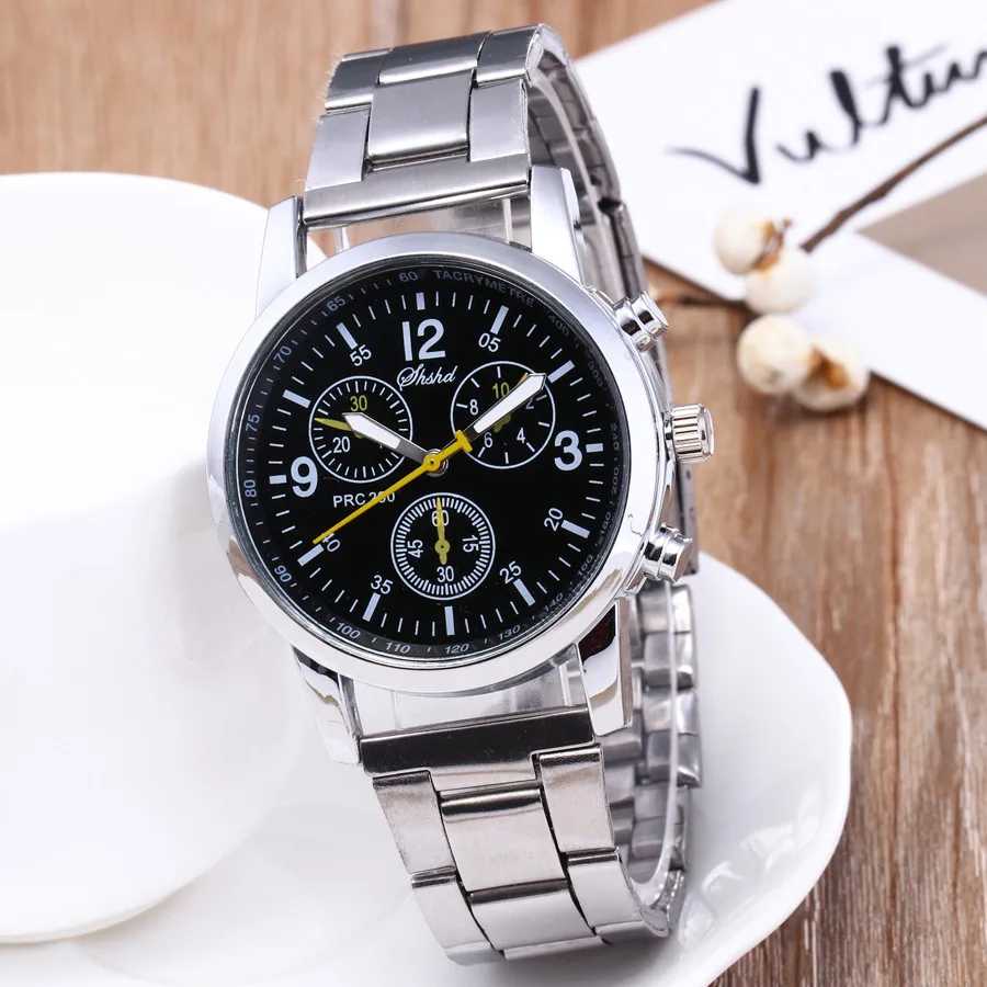 

Men Wristwatch Fashion Neutral Quartz Analog Steel Band mens watches men watch metal relogio masculino