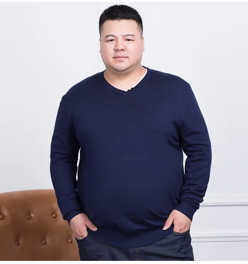 Мужской приталенный трикотажный свитер размеры 10XL 8XL 6XL 5XL весна-зима 2018 | Мужская