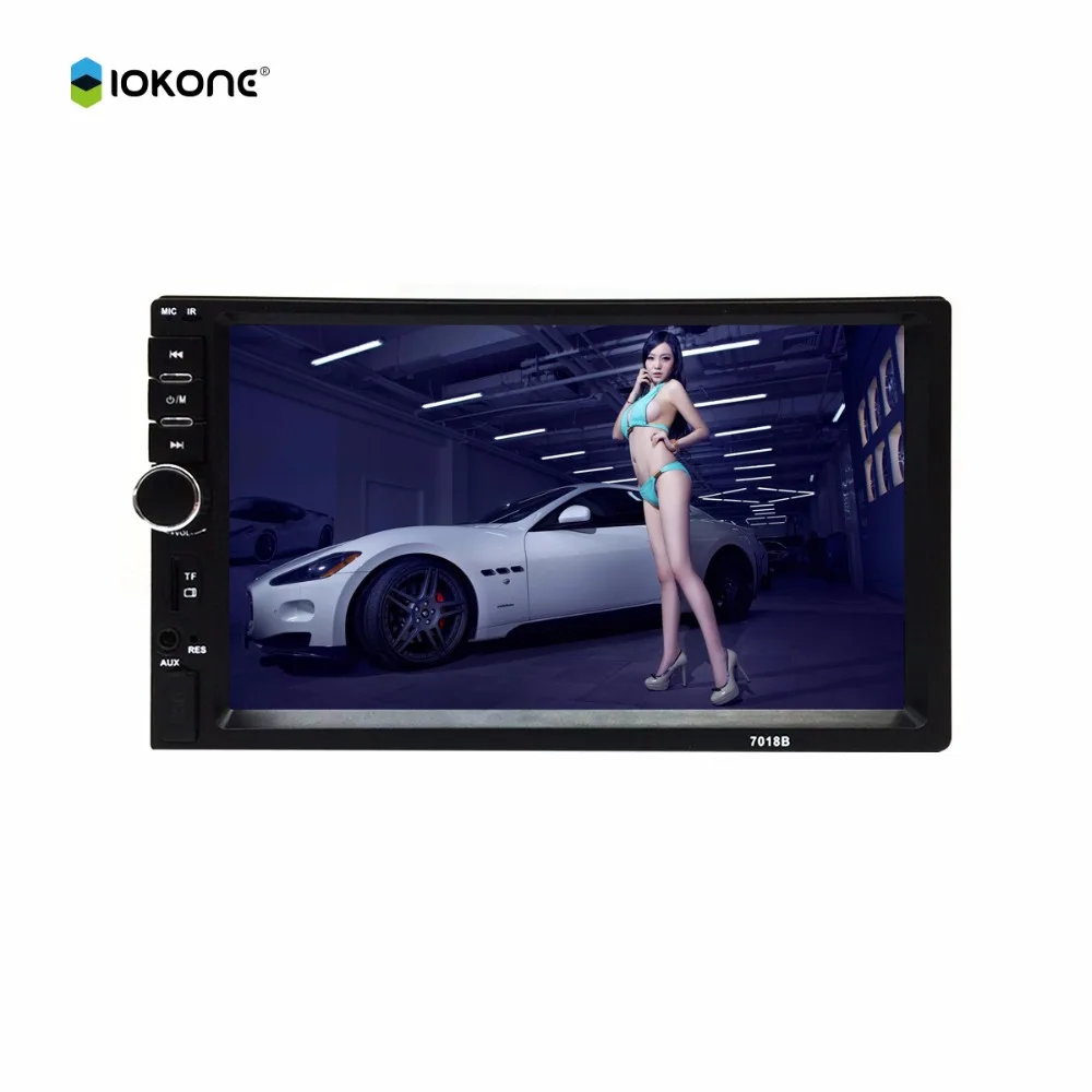 IOKONE 7 дюймов автомобиля радио 2din кассетный магнитофон MP5 сенсорный экран 7018B bluetooth