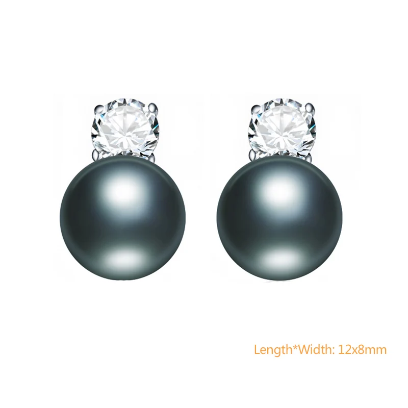 Серьги из серебра 100% пробы с пресноводным жемчугом 8 9 мм|Серьги-гвоздики| |