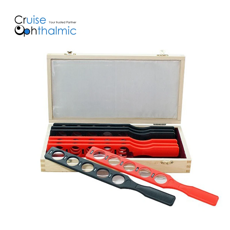 Большая апертура стойка для ретиноскопии 8 рядов 40 диоптрий | Деревянный Чехол