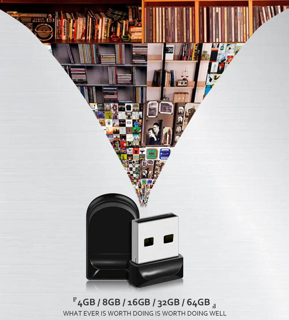 Супер Мини крошечный USB флеш-накопитель, реальные 4 ГБ 8 ГБ 16 ГБ 32 ГБ 64 ГБ, черный микро-накопитель, USB флешка, автомобильный флеш-накопитель