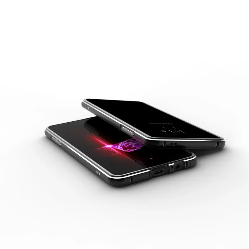 Для Samsung A8 Plus 2018 A730 бампер Блестящий металлический алюминиевый рамка чехол для