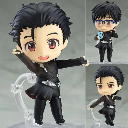 Бесплатная доставка милые 4 &quotNendoroid YURI! На льду Yuri Katsuki в коробке 10 см ПВХ фигурка