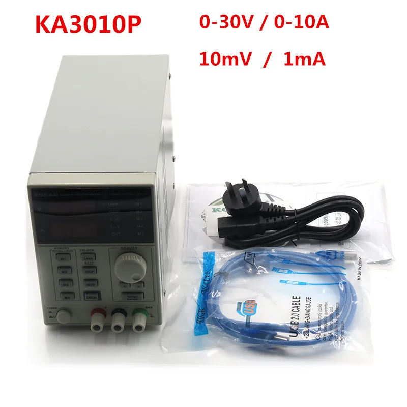 Блок питания KA3010P DC программируемый источник 0 30 в 10 А высокоточный мВ/1 мА блок для