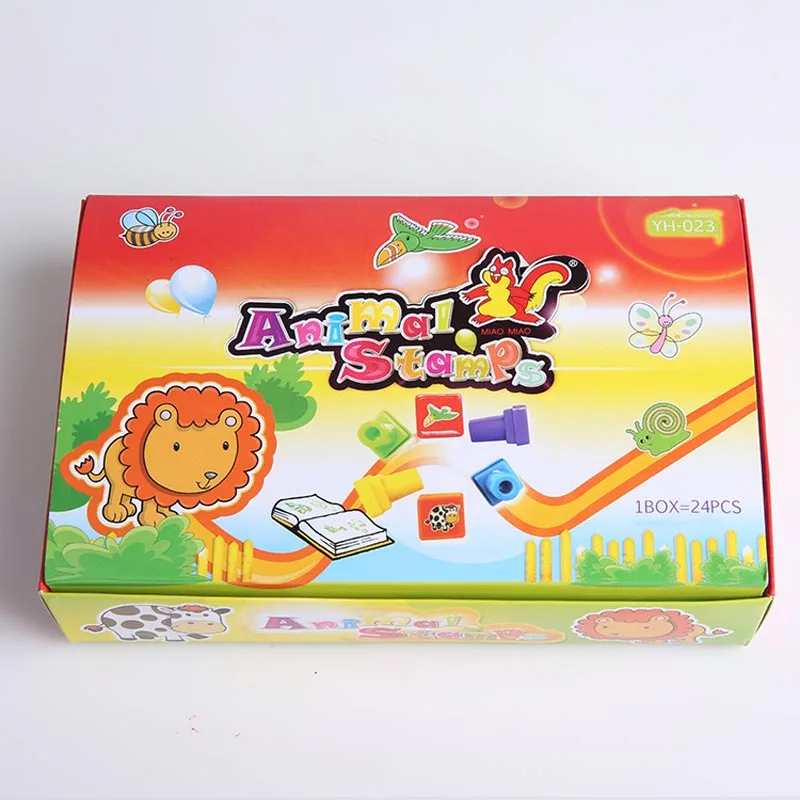 24 шт./компл. животных Печать Детский Набор для творчества ручная работа Скрап