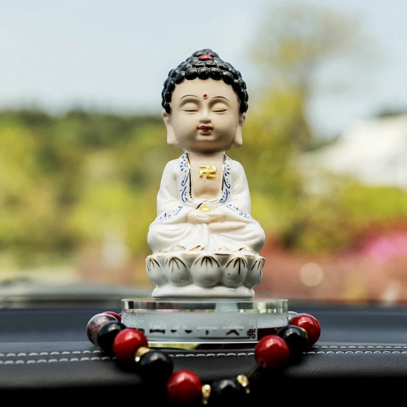 Декоративное украшение для автомобиля Avalokitesvara Bodhisattva керамическое статуя Будды