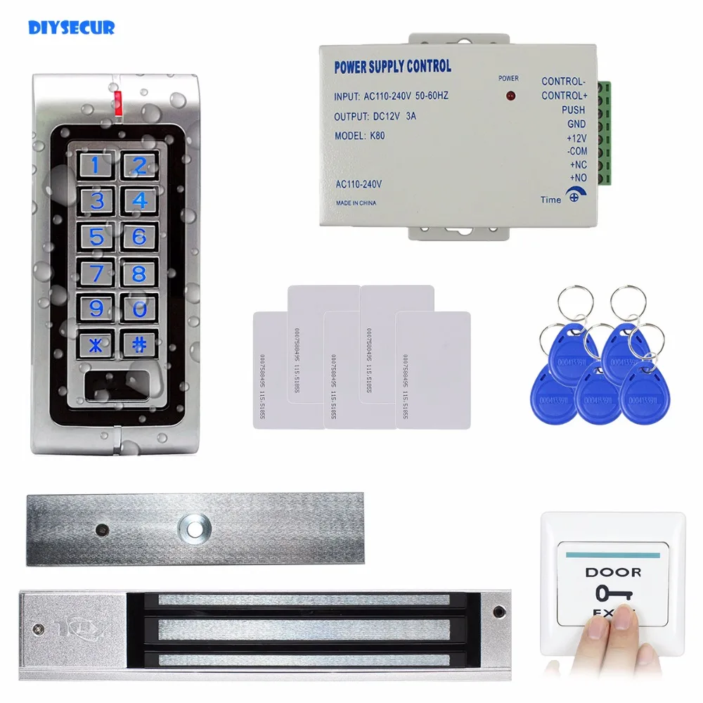DIYSECUR RFID водонепроницаемая система контроля допуска к двери комплект + 280 кг