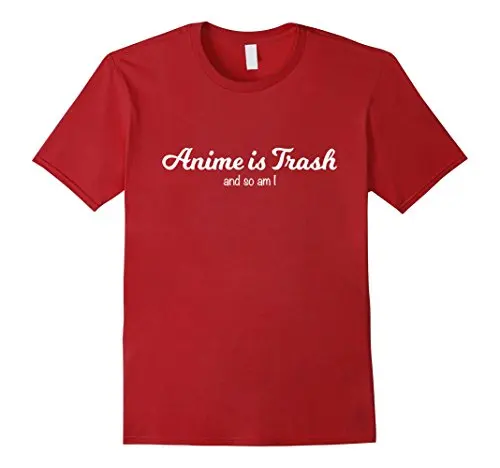 Anime Is Trash and So Am I T Shirts Fashion Short Sleeve Sale 100 % Cotton Print T-Shirt Men Hot Top Tee | Мужская одежда
