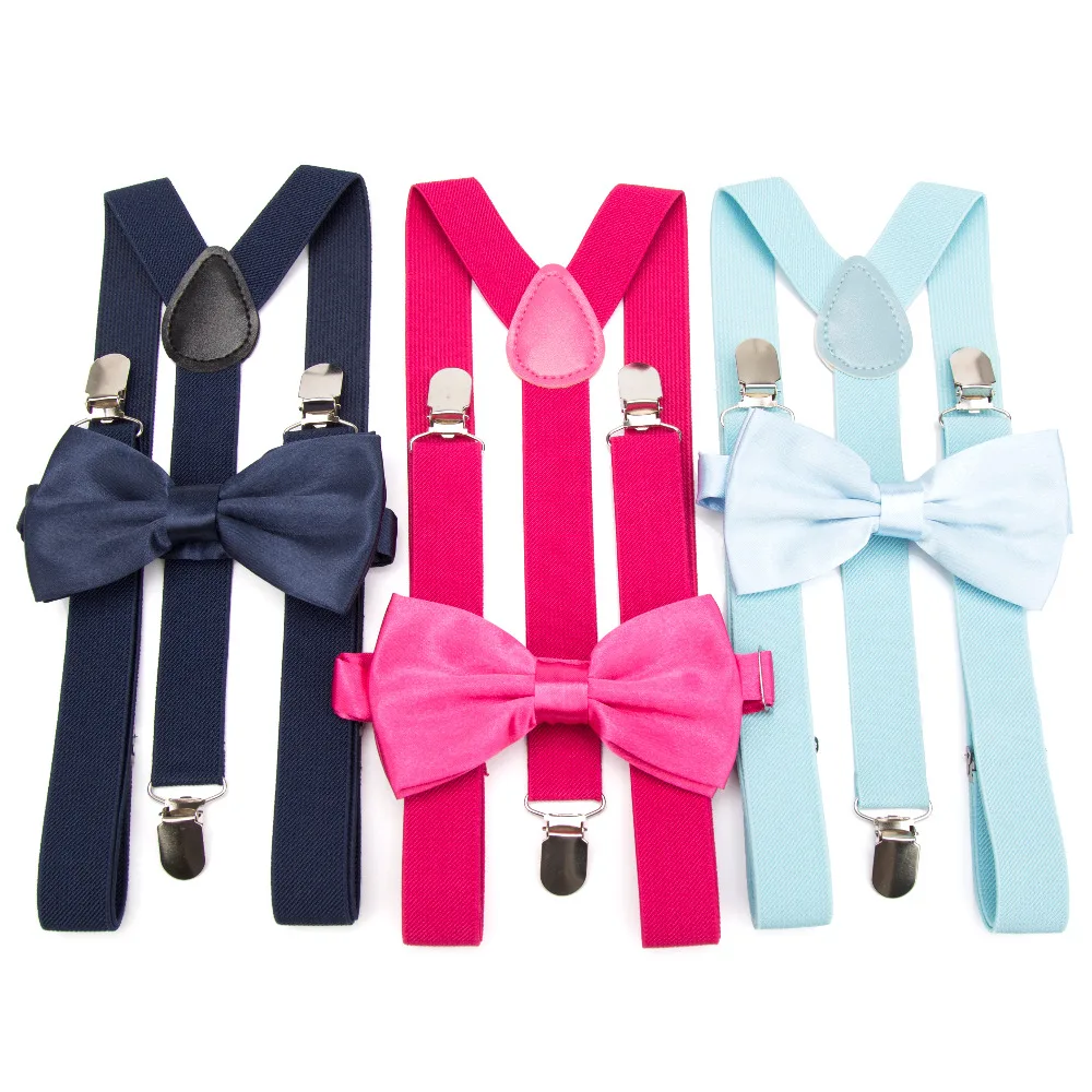 Bretelle Bow Tie Set Suspensorio Per Uomo Ragazzo Delle Donne Del Bowtie Bretelle Dei Pantaloni Degli Uomini Di Modo Tirantes Da Sposa Per Il Tempo Li