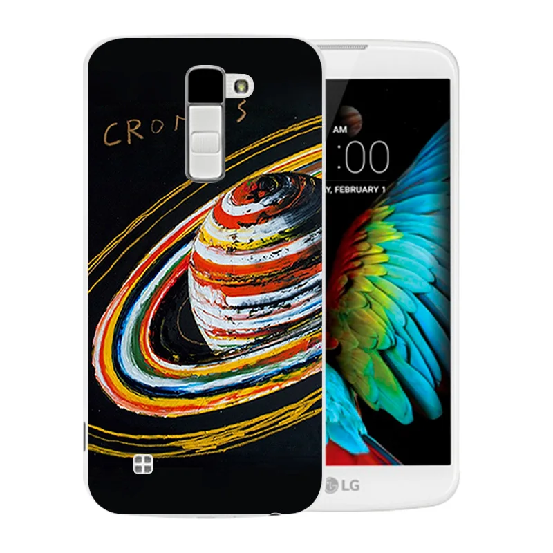 Back Cover For LG K10 LTE K420N K430 K430ds F670 Soft TPU Space Moon Pattern Phone Cases for K410 Clear Matte Shell |