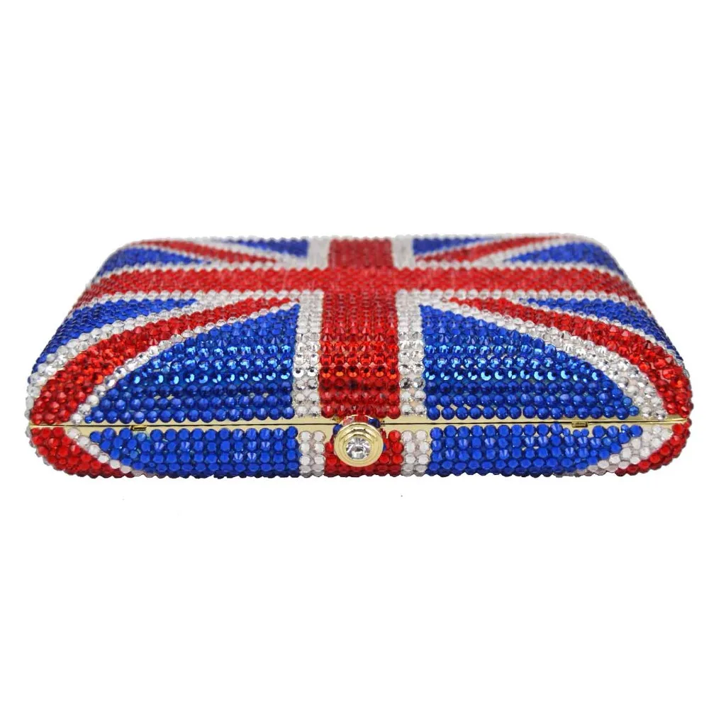Роскошная сумка с кристаллами ручной работы union jack модные дизайнерские вечерние