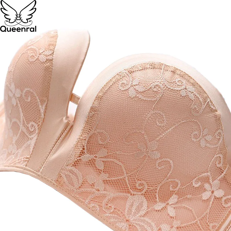 Queenral 32 38 AB чашки бюстгальтеров для Для женщин Бесшовные Push Up невидимые без