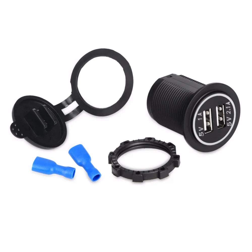 Водонепроницаемая Автомобильная розетка с двумя USB-портами 5 В 2 1 а/1 А | Автомобили