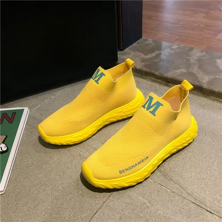 Women Chunky Sneakers Platform yellow white Thick Sole Ladies Female Vulcanize Shoes Women Casual fashion Platform Sneakers