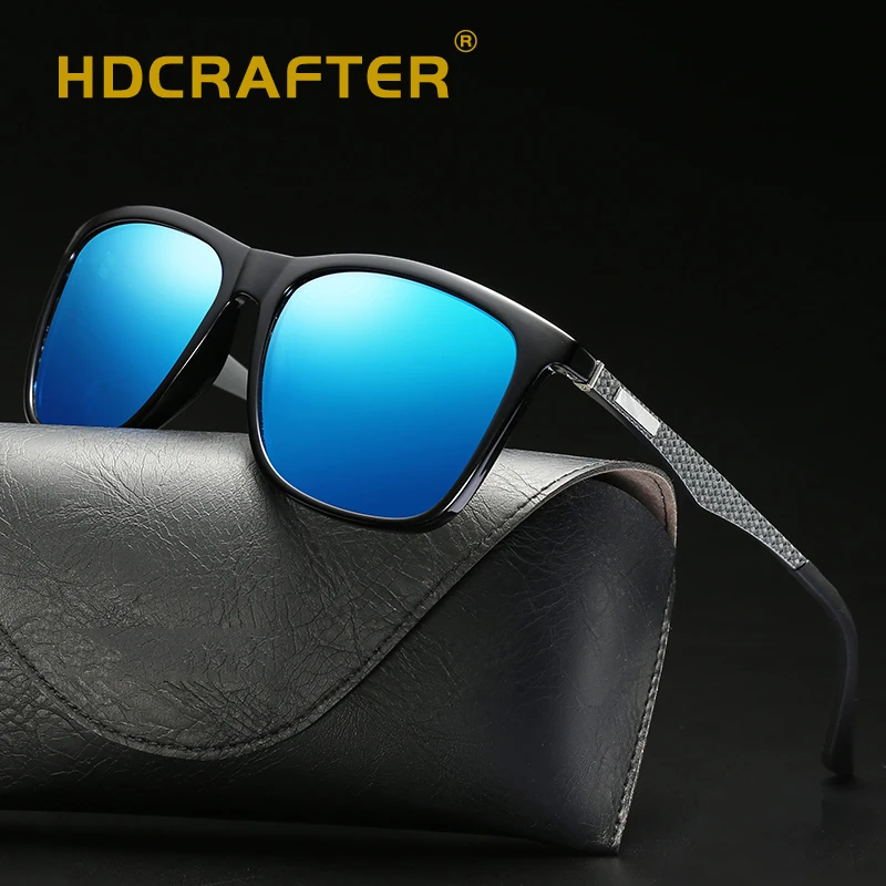 HDCRAFTER Для мужчин s квадратные очки Поляризованные Вождения Солнцезащитные для UV400