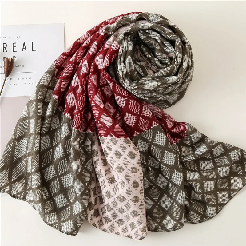 2019 новый дизайн Ombre плед лоскутное Вискоза Шаль Шарф Высокое качество Толстые