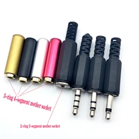 3 5mm audio stereo mono plug jack 3 5 male female plug jack charging connector for phone headset welding type