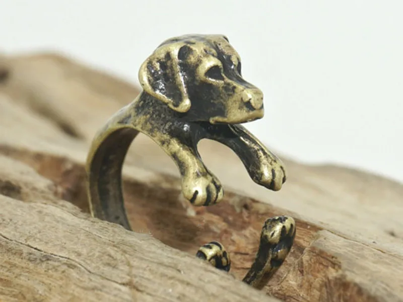 Мин. 1 шт. Новое поступление кольцо Лабрадор ретривер Кольцо Собака ювелирные