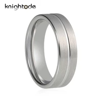 mens 6mm matte finish tungsten carbide rings for women groove wedding bands