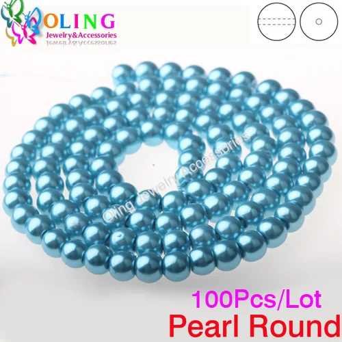 6mm 066 OlingArt 6 мм 100 шт стеклянные бусины из искусственного жемчуга DIY браслет серьги из бисера колье ожерелье Изготовление ювелирных изделий микс разноцветных - Цвет: 6mm 066