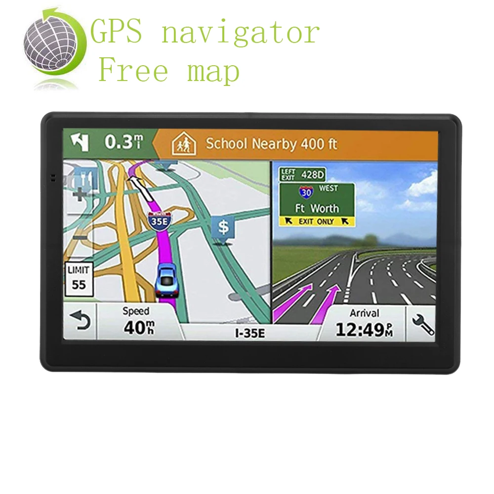 Gps навигатор 7 дюймов HD FM Bluetooth Голосовая Автомобильная сигнализация портативная автомобильная навигация 256BM навигация Автомобильные аксессуары последняя карта Европы