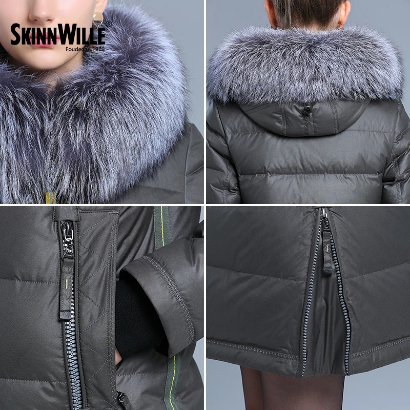 Skinnwille 2017 Зимняя Куртка Женская Пальто Женское Зимние Куртки Для Женщин Парка С