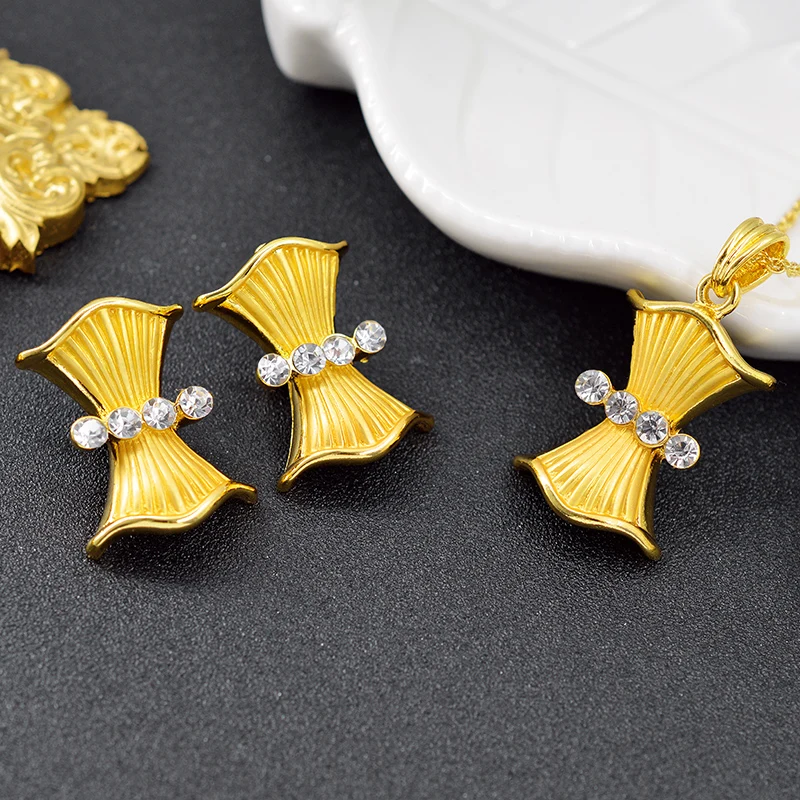 Sunny Jewelry Винтажные Ювелирные наборы для женщин колье серьги кулон кубический