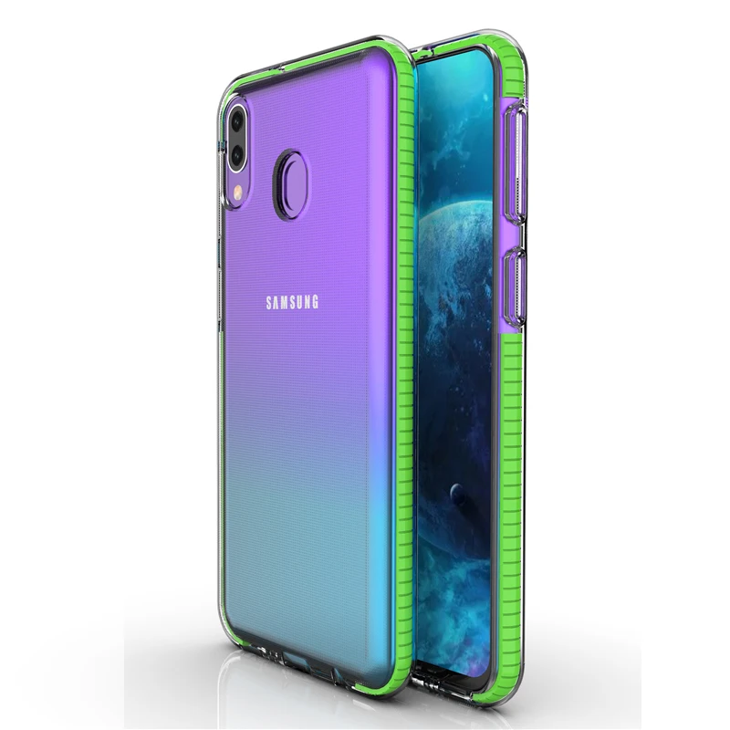 Зеленый Мягкий чехол для samsung Galaxy S10 S9 S8 A70 A50 A40 A30 A20 A10 A6 A7 A9 J4 J6 плюс J3 J5 J7 противоударный чехол-бампер - Цвет: Зеленый