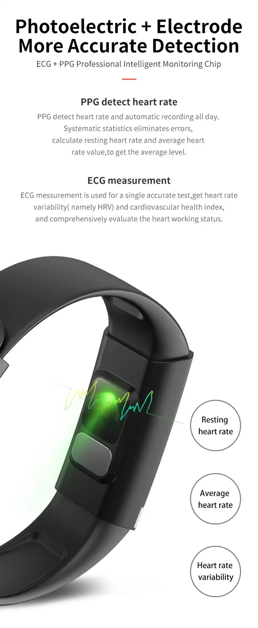 V19 ECG+ PPG O2 HRV анализ отслеживания движения IP68 водонепроницаемый смарт-Браслет Анти-потеря сигнализации фитнес-браслеты Smartwatch для мужчин и женщин