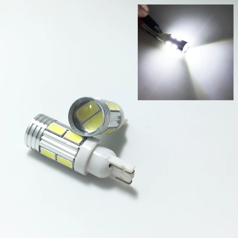 10 шт. большая акция T10 W16W 921 5630 SMD 10Led 6000K белый проектор Лен Автомобильный задний