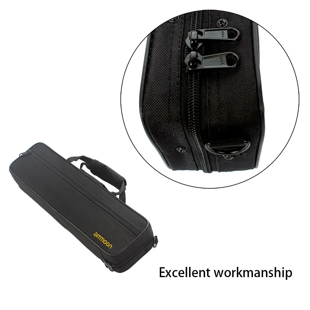 Ammoon 16 отверстий C канавка чехол Gig Bag Рюкзак коробка водонепроницаемый 600D пена