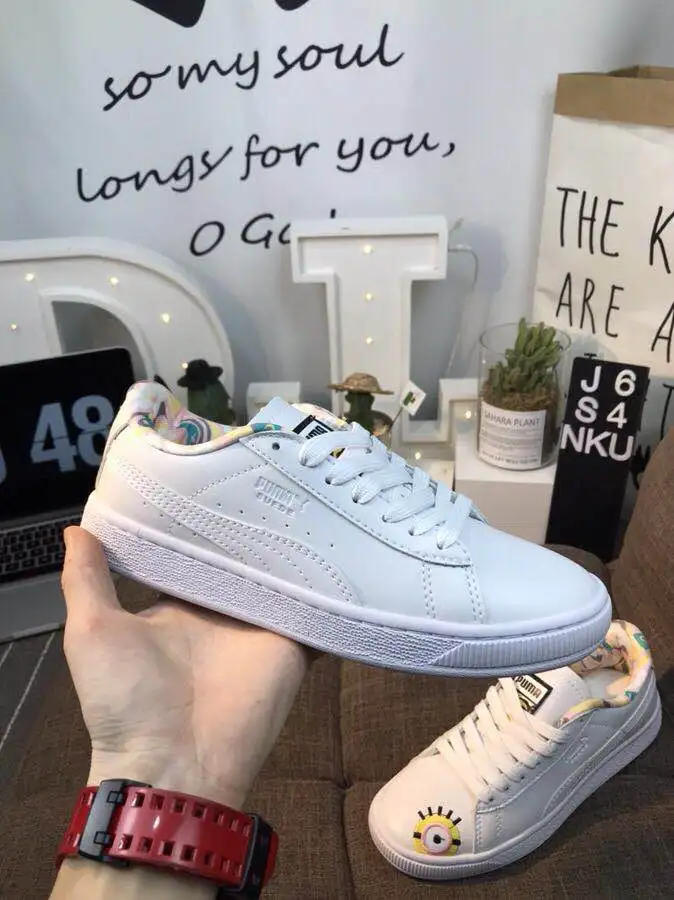 PUMA X Миньоны замши Бог украл молоко из папа Миньон обувь серый мужская и женская