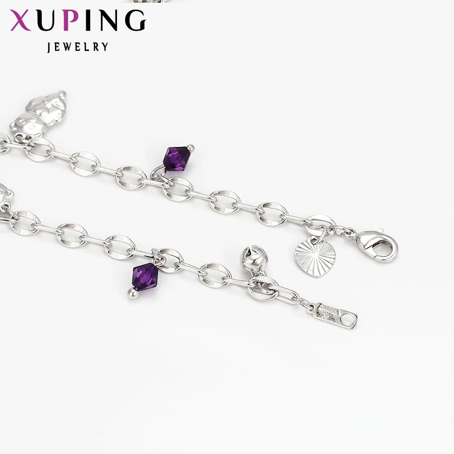 Xuping, модный ножной браслет, Новое поступление, цветное покрытие, высокое качество, роскошная цепочка для ног, ювелирное изделие, специальный подарок для женщин S14.1/34,3-72174