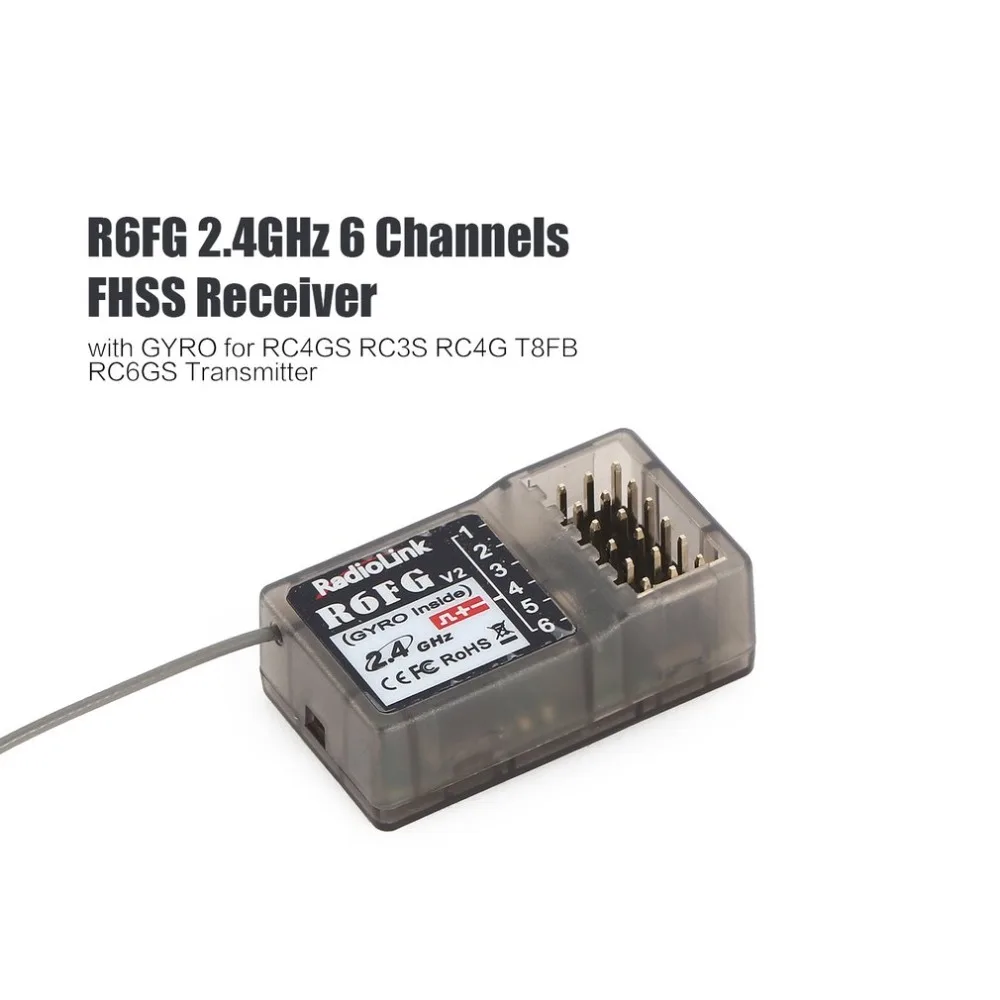 RC части R6FG/R6F 2 4 ГГц 6 CH приемник FHSS высокого напряжения гироскопа Интегрированный