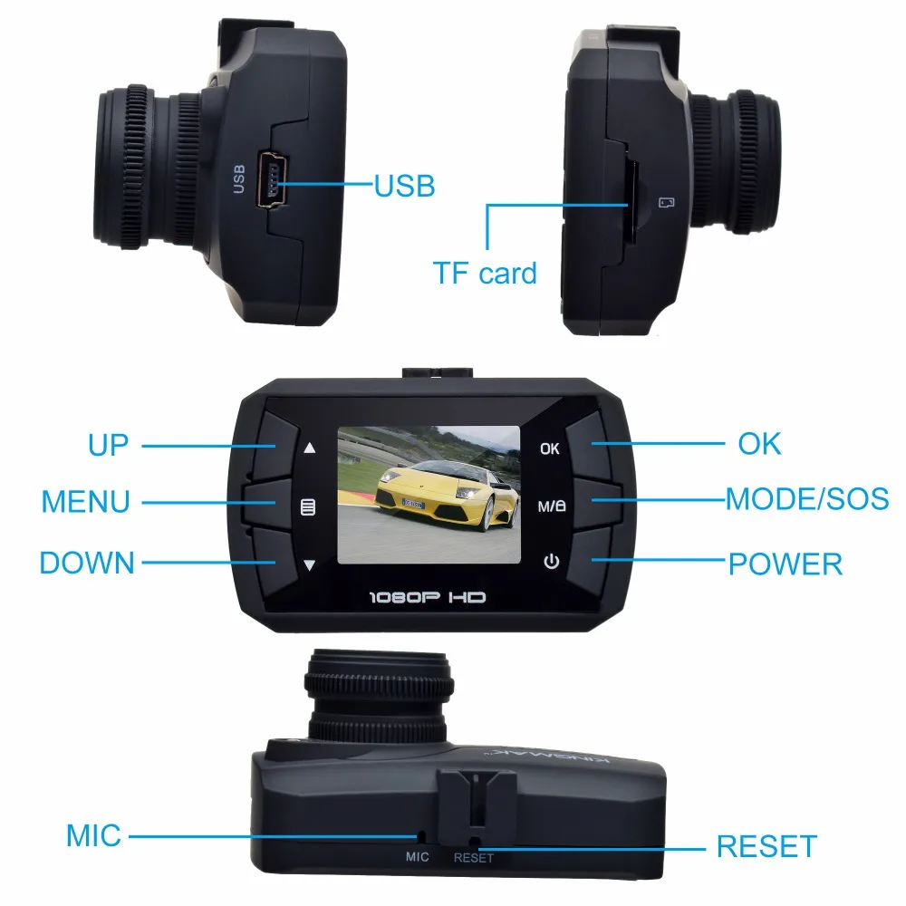 1.5 &quotHD 1080 P Автомобильный видеорегистратор Даш Камера рекордер ИК ночного