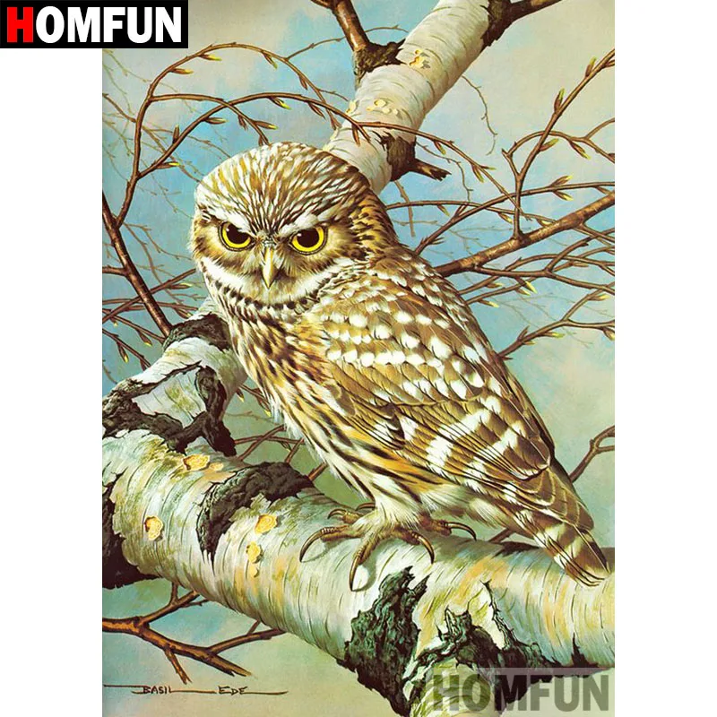 

Алмазная живопись HOMFUN «Сова», алмазная вышивка «сделай сам» с полными квадратными/круглыми стразами, 5D домашний декор, A07706
