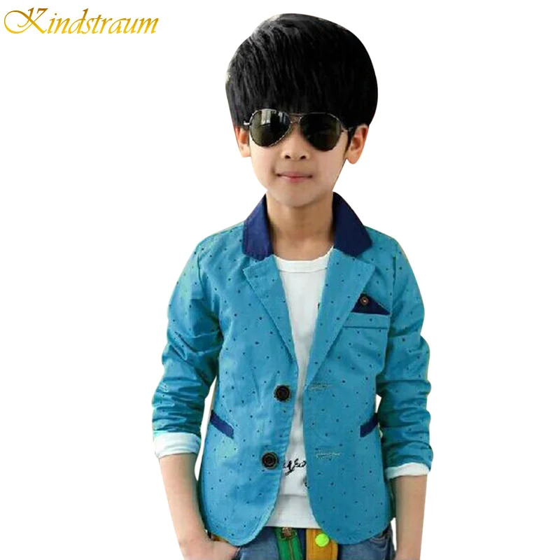 Новинка 2017 года блейзеры для мальчиков с длинными рукавами в горошек детская